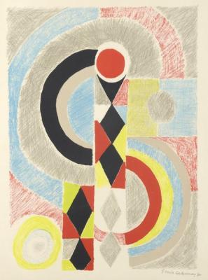 Estimation tableau Sonia Delaunay. Expertise dessin, tapisserie, lithographie de Sonia Delaunay. Ventes aux enchères de litohgraphies, tapisseries, dessins de Sonia Delaunay. Cote, prix, valeur