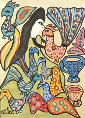 Fatma Haddad Mahieddine dite Baya - Peintre - Estimation tableau Baya. Expertise peinture, tableau, gouache de Baya, Fatma Haddad. Vente aux enchères de peintures, tableaux, gouaches de Baya. Valeur, cote, prix