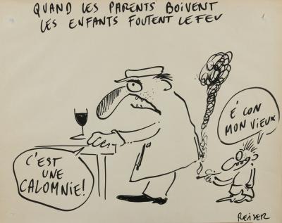 Estimation dessin Reiser. Expertise dessins de Jean-Marc Reiser. Vente aux enchères de dessins de Reiser. Valeur, cote, prix