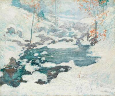 Estimation tableau John Henry Twachtman. Expertise peintures, tableaux de Twachtman. Vente aux enchères de peintures, tableaux de John H. Twachtman. Valeur, cote, prix