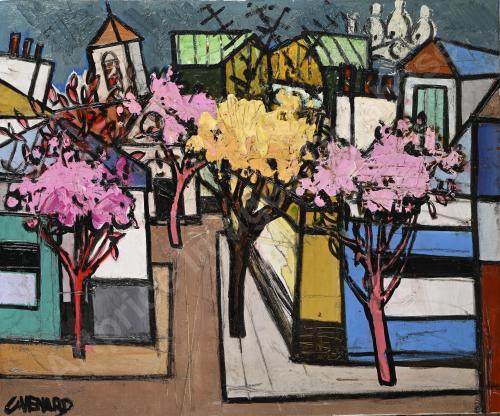 Résultat de ventes d'un tableau de Claude Venard intitulé Montmartre (huile sur toile). Commissaire-priseur à Paris, vente à l'Hôtel Drouot